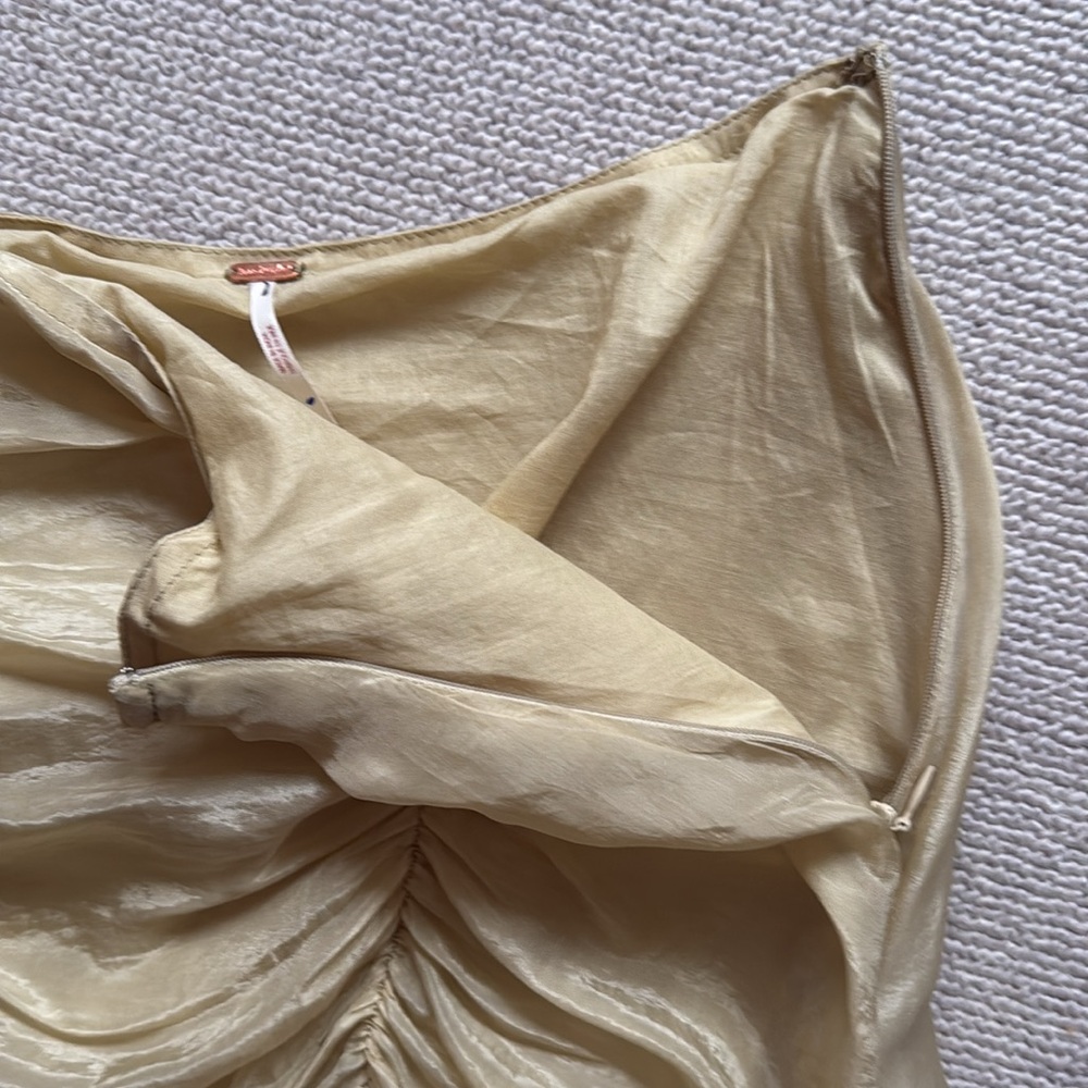 Free People Calliope Ruffle Midi ruched Prairie Skirt NWOT - Picture 7 of 7